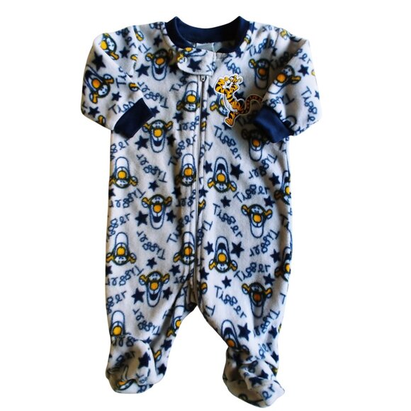 NWOT Disney Baby Tigger Fleece Footie 0-3 Months - Picture 7 of 7
